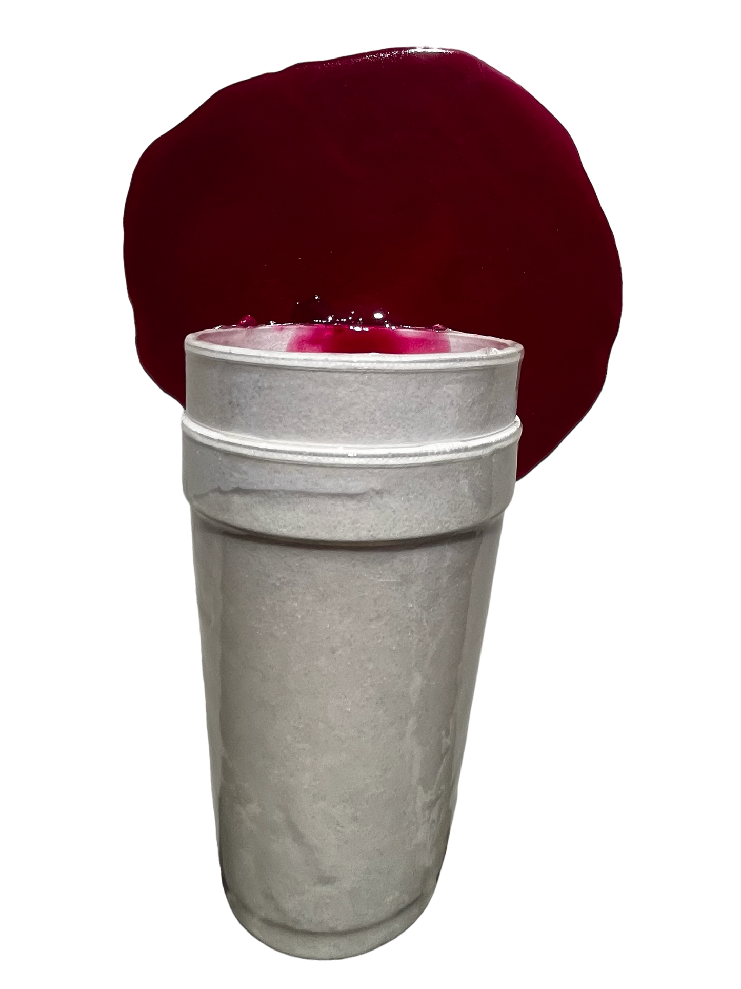 deep red kicked cup