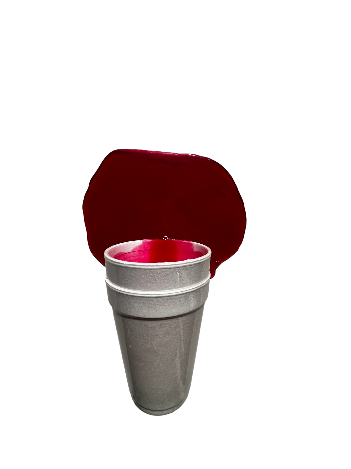 kicked glass red cup